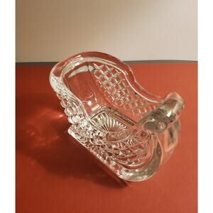 Heavy Crystal Sleigh Candy Dish / Centerpiece